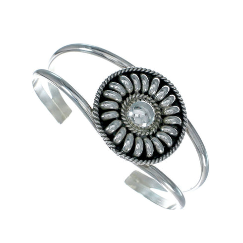 Native American Genuine Sterling Silver Cuff Bracelet X11075